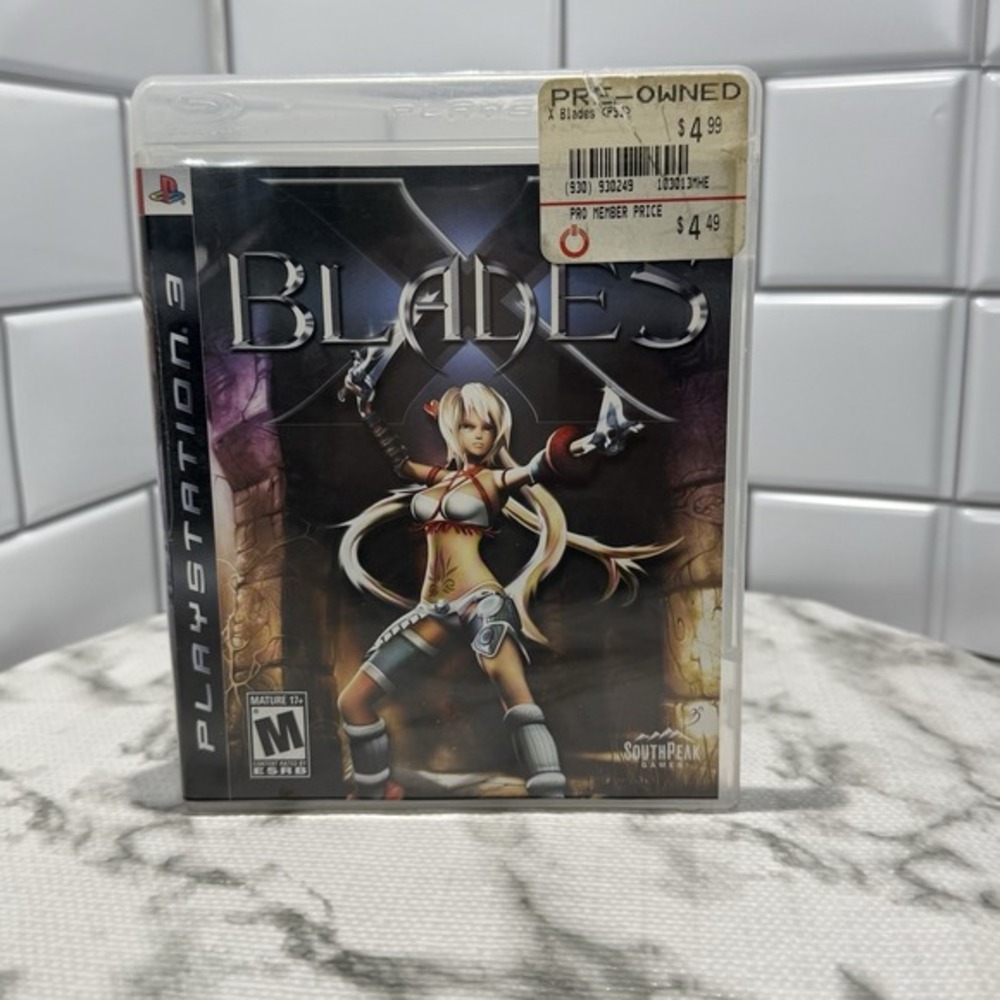 X Blades PS3 Sony PlayStation 3 Game Complete Disc manual, case cracked Untested